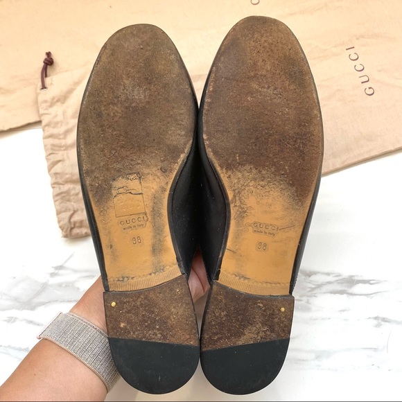 Authentic Gucci Black Leather Slippers - Picture 7 of 11